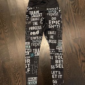 Peloton leggings, quotes, XS